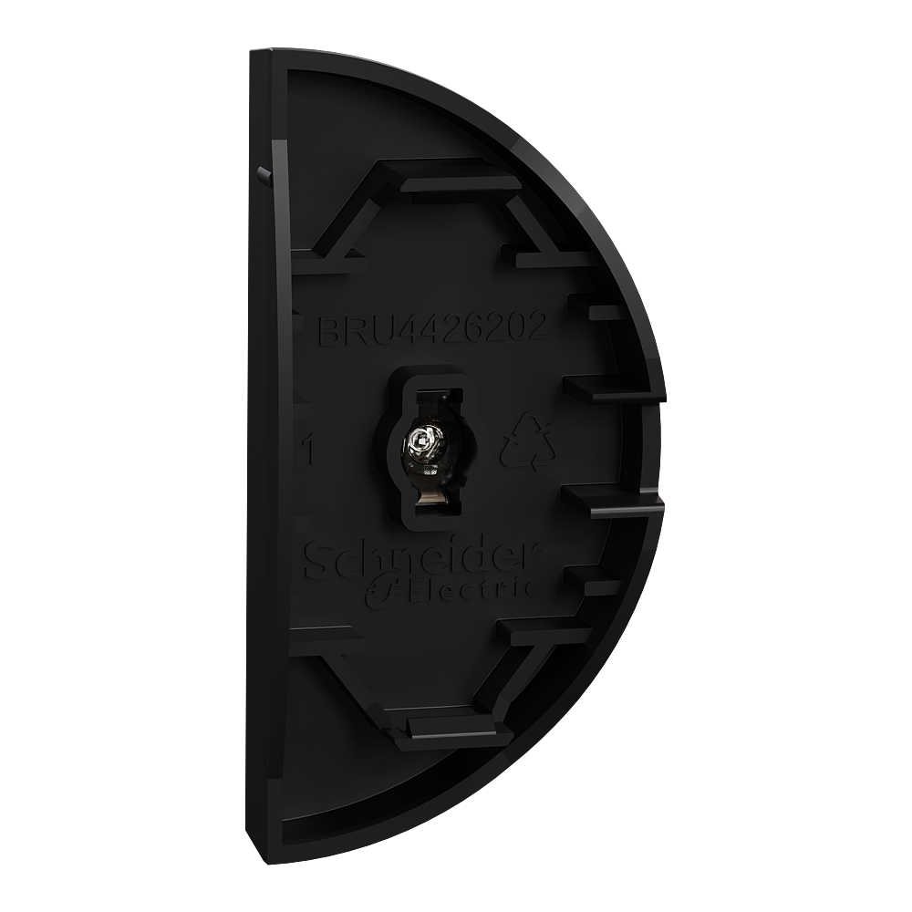 Odace demi enjo lumineux 2xVV pous noir